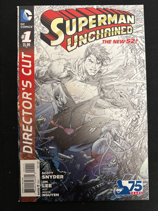 Superman Unchained #  1 Jim Lee / Scott Williams B & W Cover NM+ (9.6)