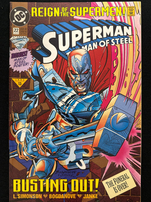 Superman: The Man of Steel # 22 VF- (7.5)