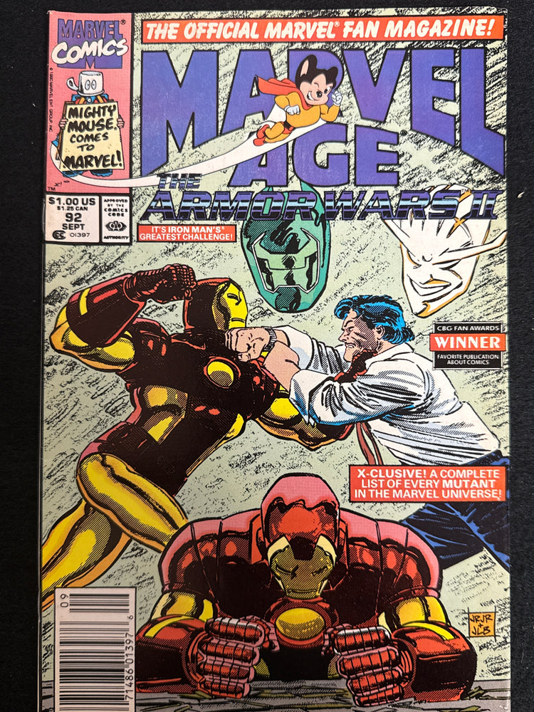 Marvel Age # 92 Newsstand VF (8.0)
