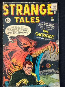 Strange Tales # 91  GD+ (2.5)