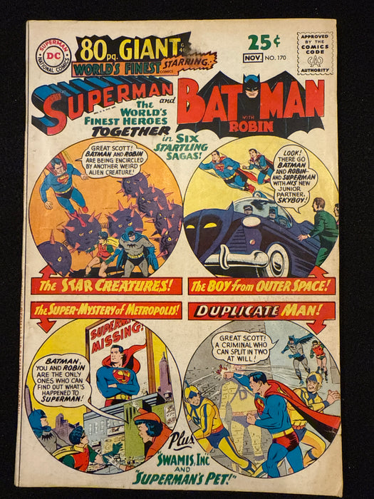 World's Finest Comics #170   VG- (3.5)