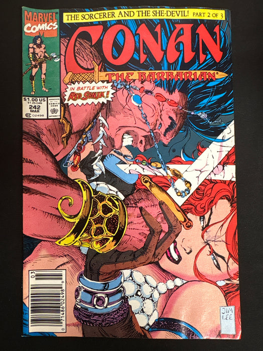 Conan the Barbarian #242  Newsstand VF+ (8.5)