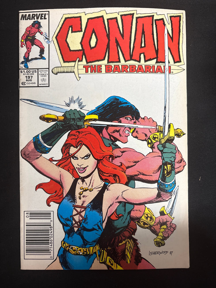 Conan the Barbarian #197  Newsstand VF- (7.5)