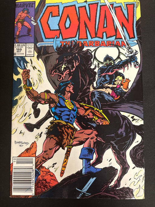 Conan the Barbarian #199  Newsstand VF- (7.5)
