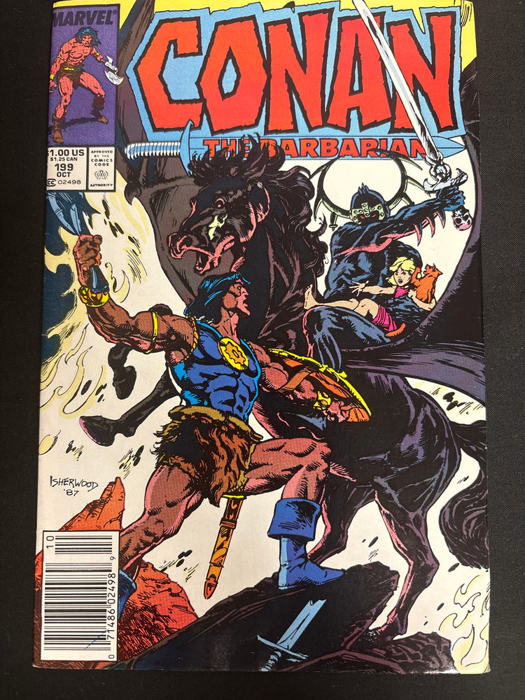 Conan the Barbarian #199  Newsstand VF- (7.5)