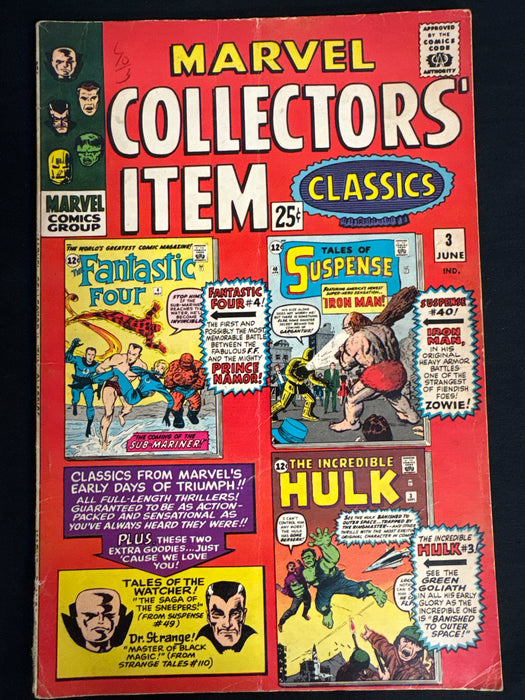 Marvel Collectors' Item Classics #  3  VG- (3.5)