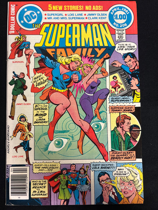 Superman Family #206  Newsstand FN/VF (7.0)
