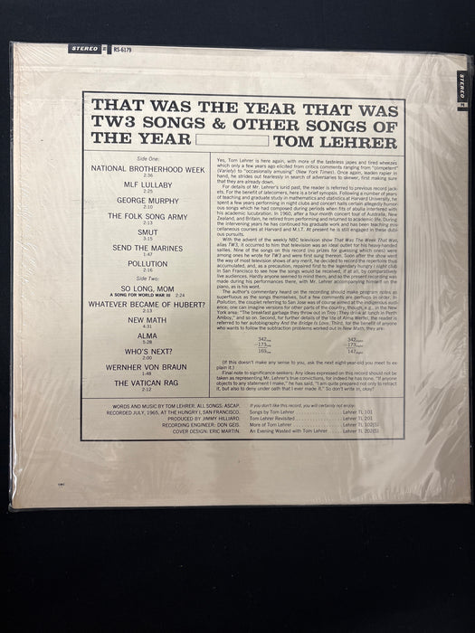 Tom Lehrer That Was The Year That Was