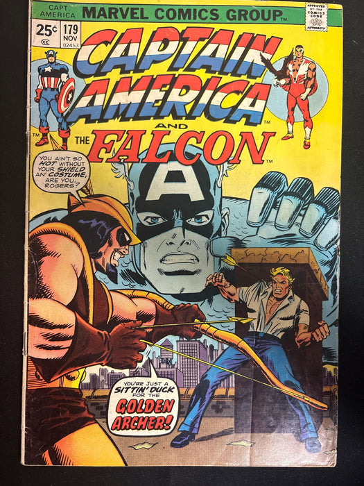 Captain America #179 VG+ (4.5) Missing Value Stamp