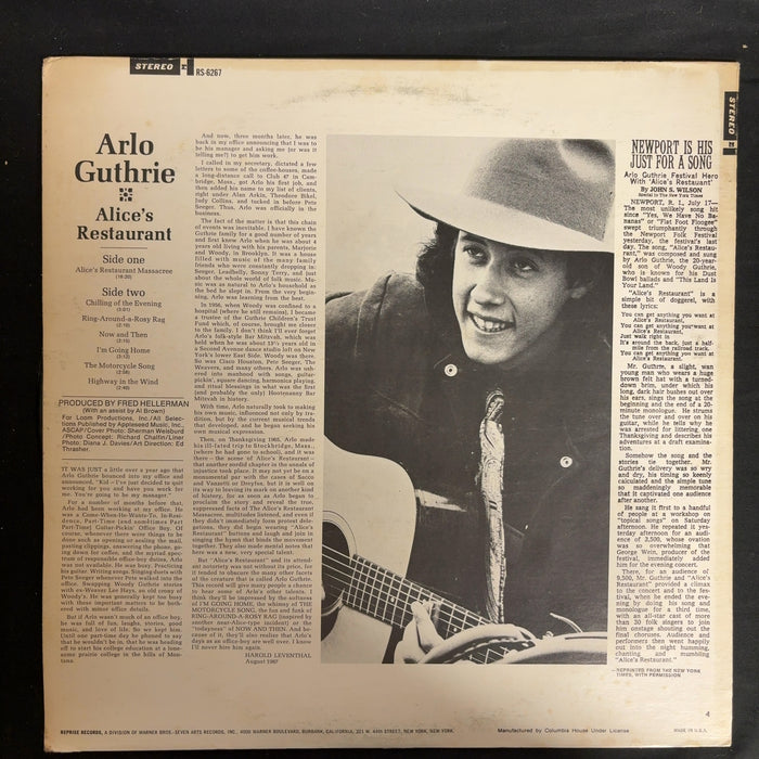 Arlo Guthrie Alice's Restaurant