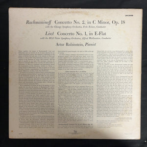 Sergei Rachmaninoff, Franz Liszt, Arthur Rubinstein, Fritz Reiner, Chicago Symphony Orchestra, Alfred Wallenstein, RCA Victor Symphony Orchestra Concerto No. 2 / Concerto No. 1