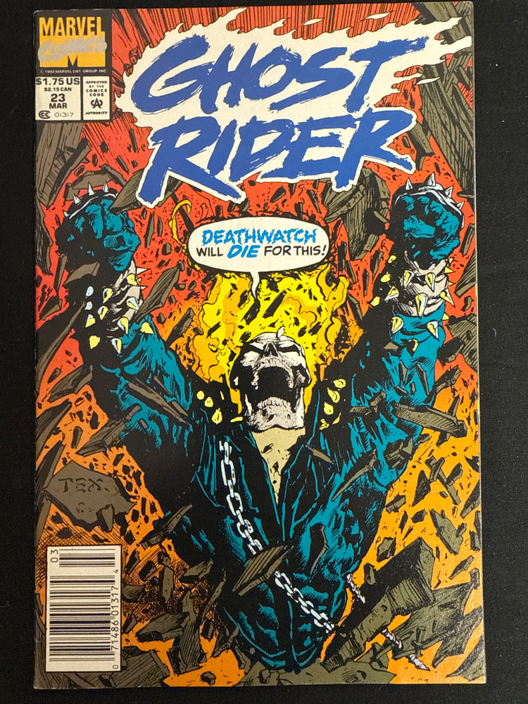 Ghost Rider # 23 Newsstand VF (8.0)