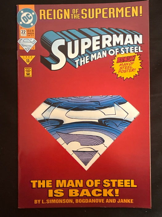 Superman: The Man of Steel # 22 NM (9.4)