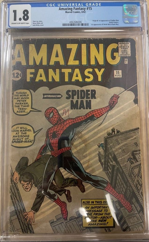Amazing Fantasy # 15  CGC 1.8