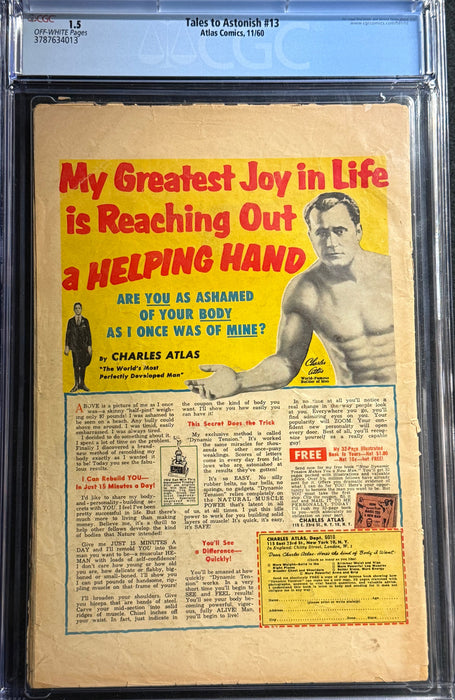 Tales to Astonish # 13  CGC 1.8