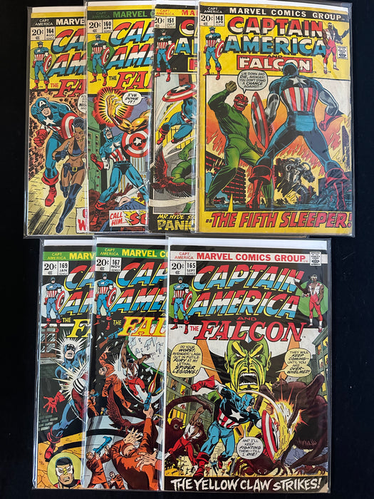 Captain America #148,151,160,164,165,167,169 (7 Issues) Red Skull and Falcon