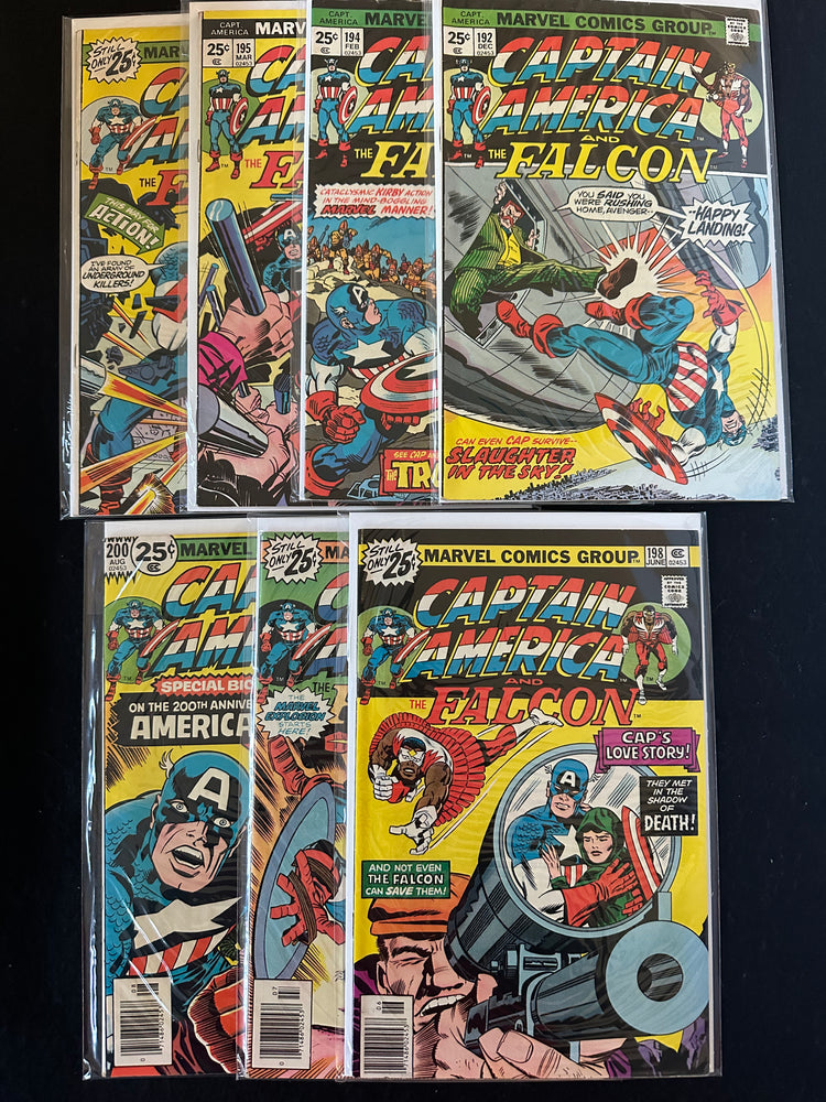 Captain America #192,194,195,197-200 (7 Issues) Kirby
