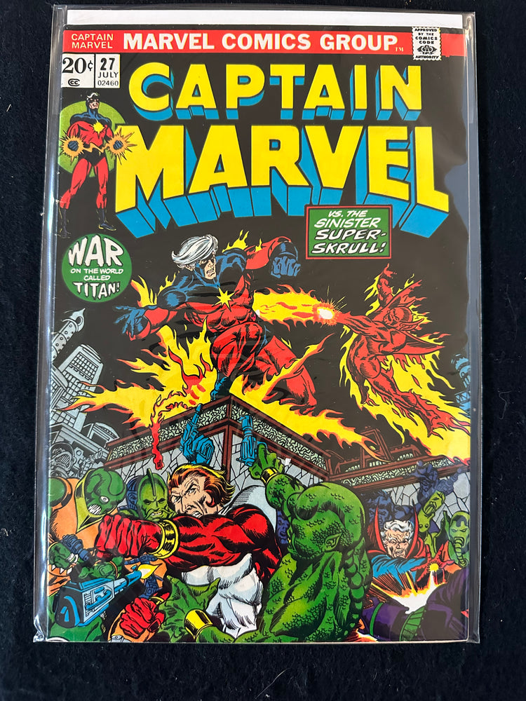 Captain Marvel #27 FN+ (6.5) 1st Starfox Thanos