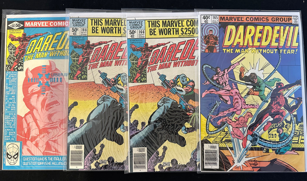 Daredevil #161 -167 Frank Miller Bullseye (8 Issues)