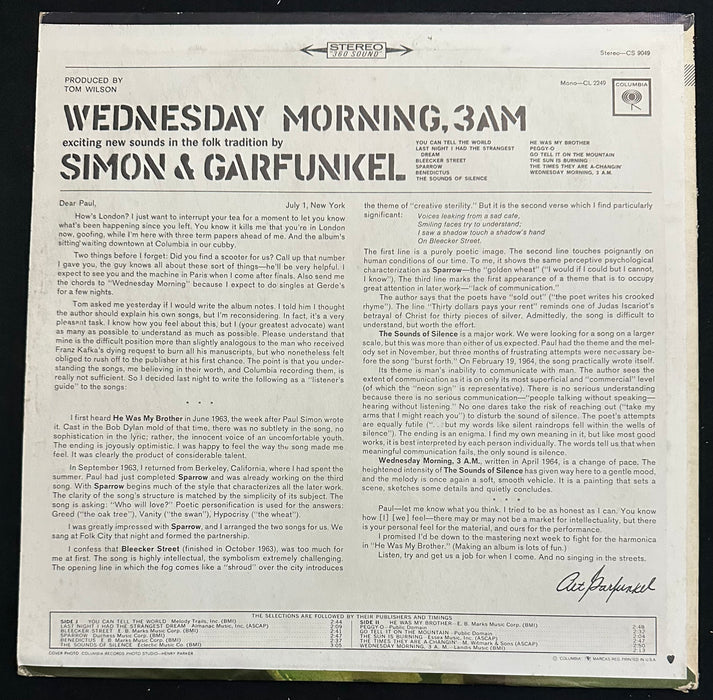 Simon & Garfunkel Wednesday Morning, 3AM