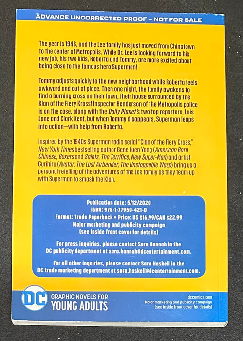 Superman Smashes the Klan - Advanced Uncorrected Proof - "Not For Sale"