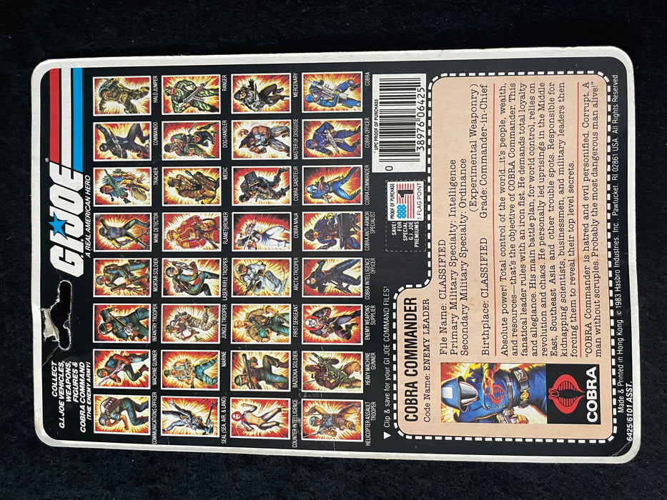 Cobra Commander (swivel-arm) with Series 3 Card