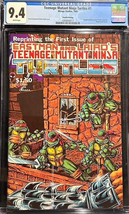 Teenage Mutant Ninja Turtles #  1 (Fourth Printing) CGC 9.4