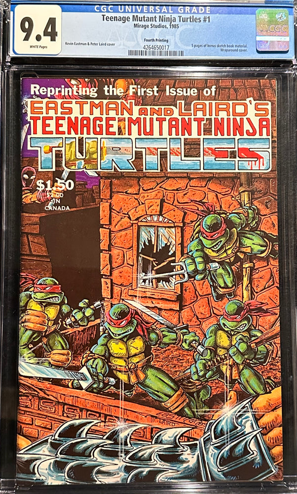 Teenage Mutant Ninja Turtles #  1 (Fourth Printing) CGC 9.4