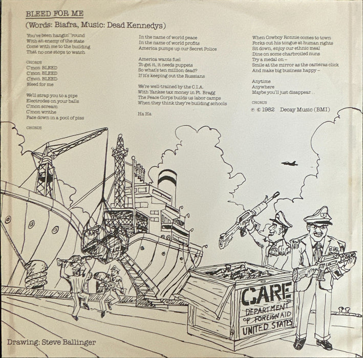 Dead Kennedys Bleed For Me (First US Pressing)