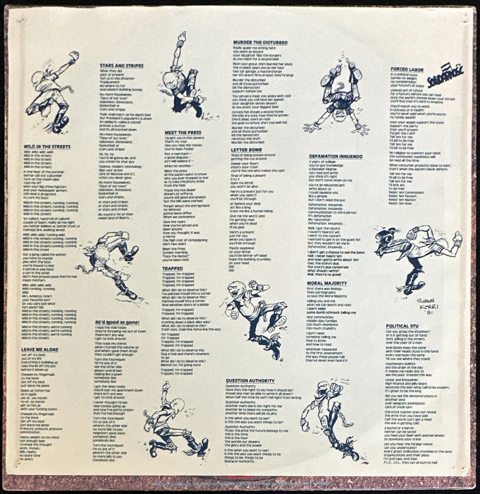 Circle Jerks Wild In The Streets (First Pressing, Lyrics Inner Sleeve Included)
