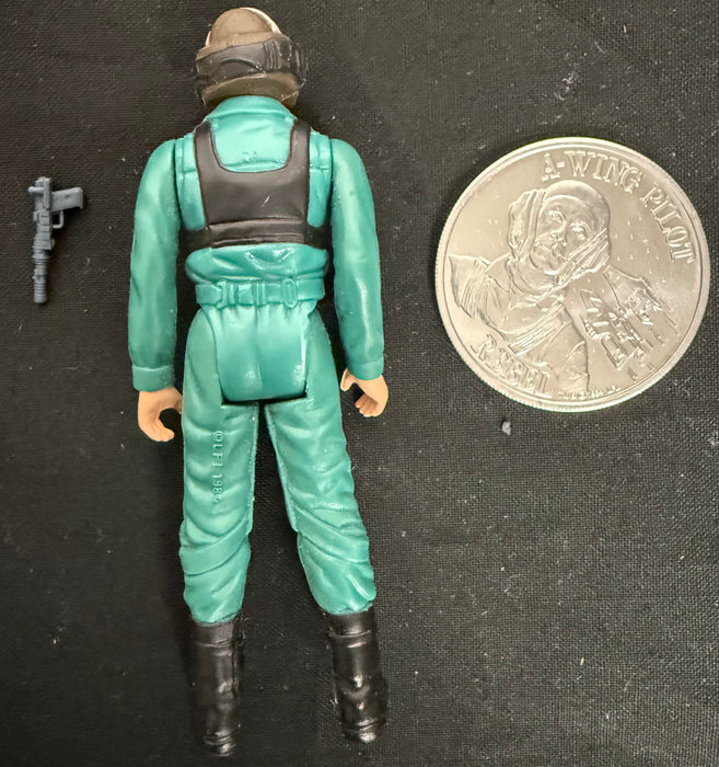 Star Wars POTF (1985) A-Wing Pilot With Coin