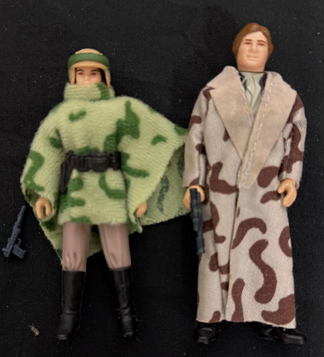 Vintage Star Wars Pair: ROTJ Han Solo Trenchcoat and Leia Poncho