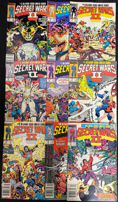 Secret Wars II #1-9 VF- (7.5) Newsstand