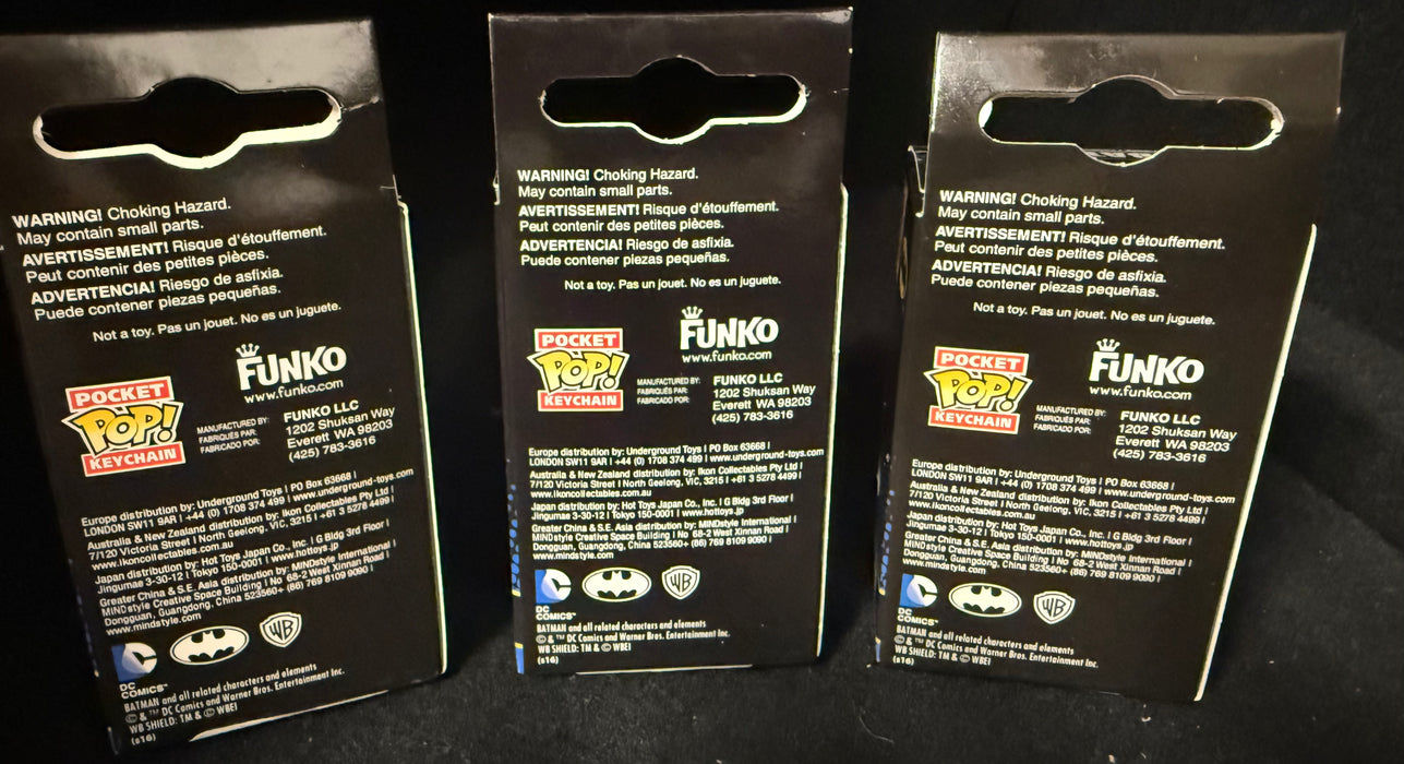 Funko Pop! Batman Pocket Key Chain - Hot Topic Exclusive 3x