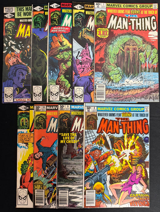Man-Thing #1,3-6,8-11 (1979) Avg. FN-