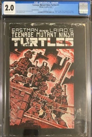 Teenage Mutant Ninja Turtles #  1 Second Printing CGC 2.0
