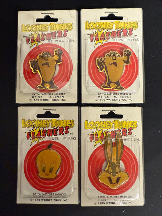 Warner Bros Looney Tunes Flashers Pins (1989)