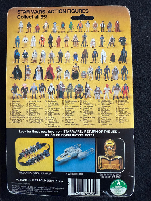 Kenner Star Wars ROTJ Logray 65 Back Card Only