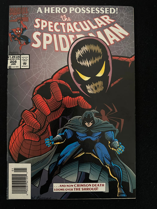 Spectacular Spider-Man #208  Newsstand NM- (9.2)