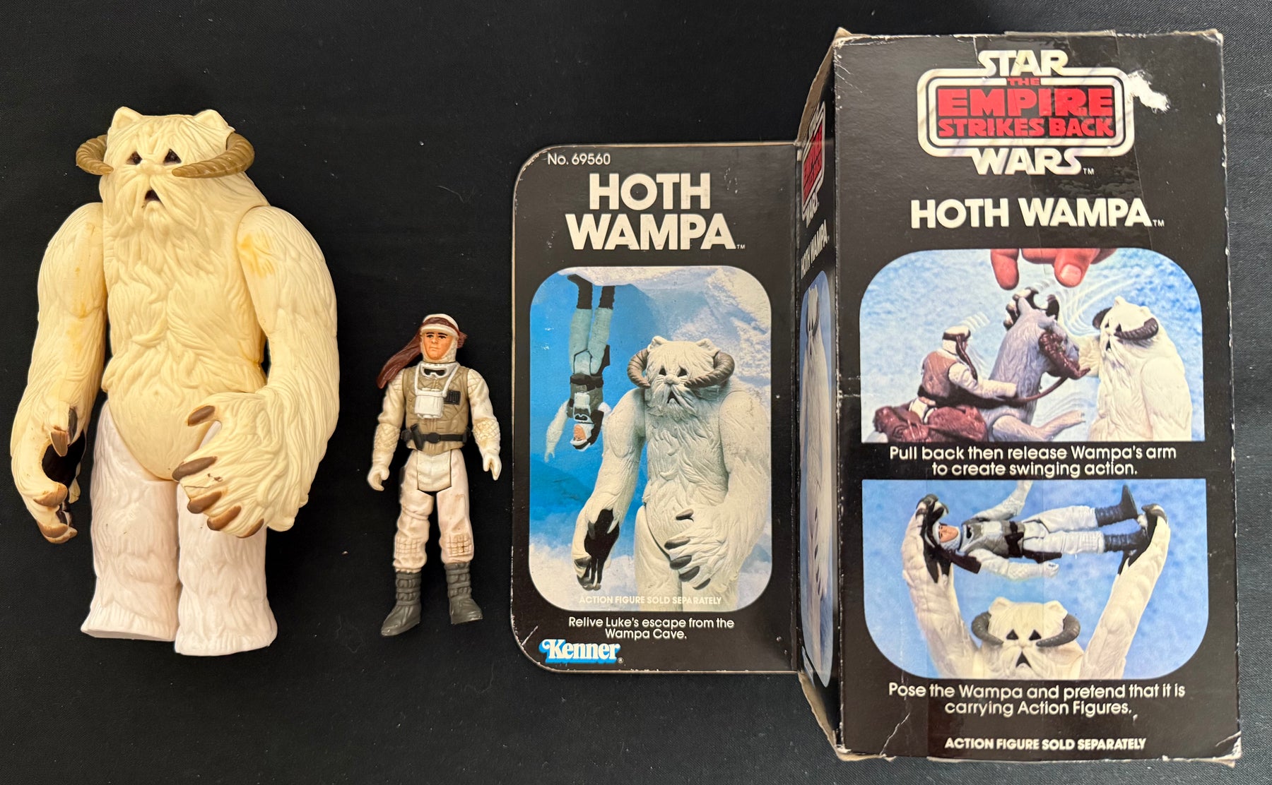 Kenner Star Wars ESB Hoth Wompa with Box and Luke Skywalker
