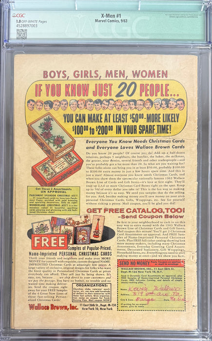 X-Men #  1  CGC 1.0 Q