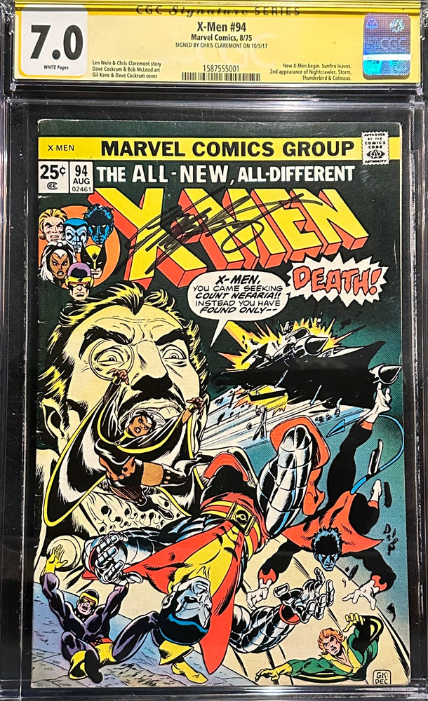 X-Men # 94  CGC 7.0 Signature