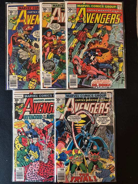 Avengers #156, 158-161 (5 Issues) Doctor Doom Ultron