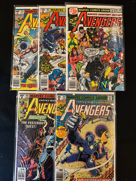 Avengers #181-185 (5 Issues) New Line Up, Ms Marvel Joins, Byrne Art
