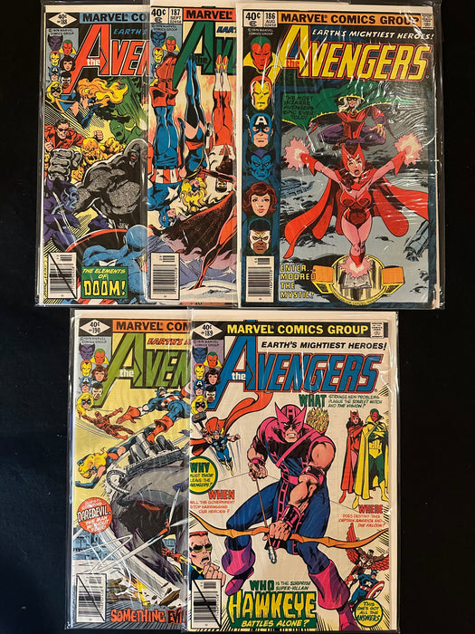 Avengers #186-190 (5 Issues) Mordred the Mystic