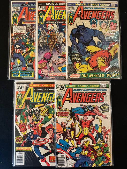 Avengers #136, 142, 147,  148, 150 (5 Issues)