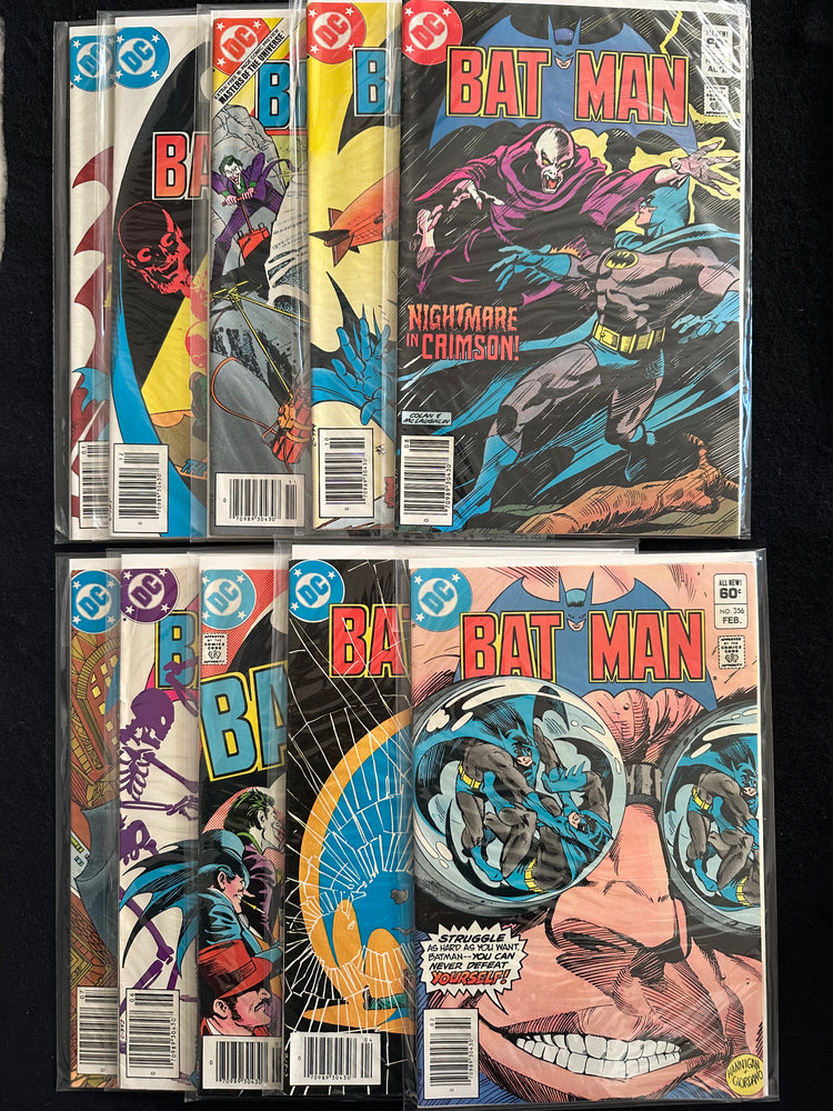 Batman #350,352-356,358-361 (10 Issues)