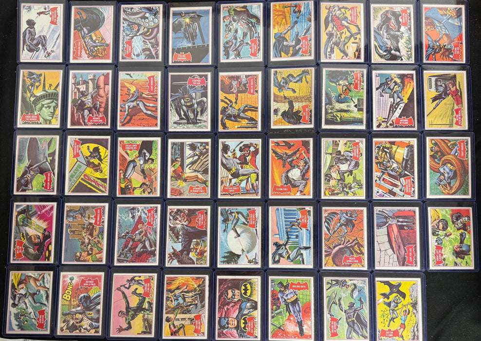 Topps Batman Series A 1966 Red Bat Puzzle Back Complete 44 Card Set