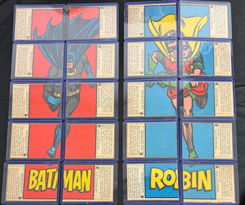 Topps Batman Series A 1966 Red Bat Puzzle Back Complete 44 Card Set