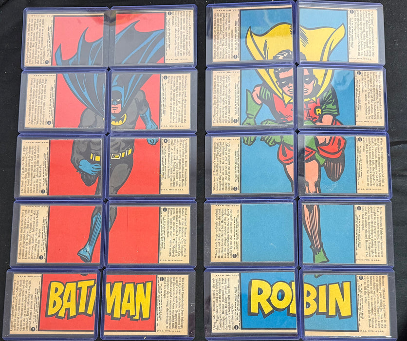 Topps Batman Series A 1966 Red Bat Puzzle Back Complete 44 Card Set